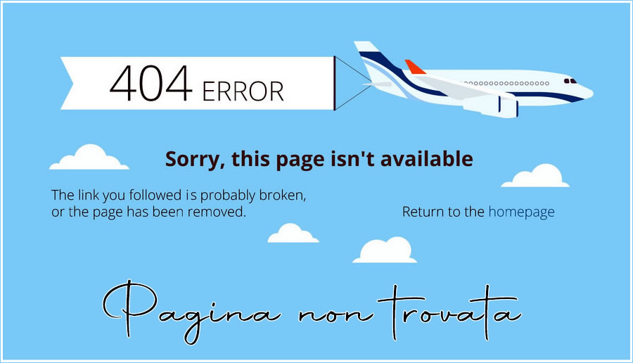 errore 404 aereo